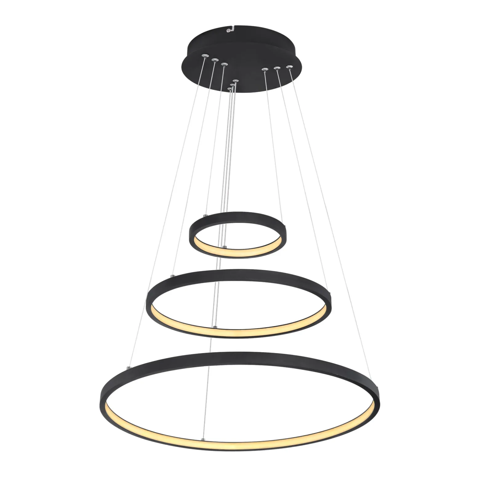 LED-riippuvalo Ralph, 3-lamppuinen, musta