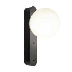 LEDS-C4 LED-seinävalaisin Perlina, USB-portti, musta, teräs