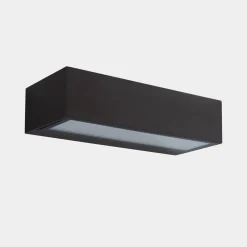 LEDS-C4 LED-ulkoseinävalaisin Nemesis, ruskea, leveys 19,5 cm