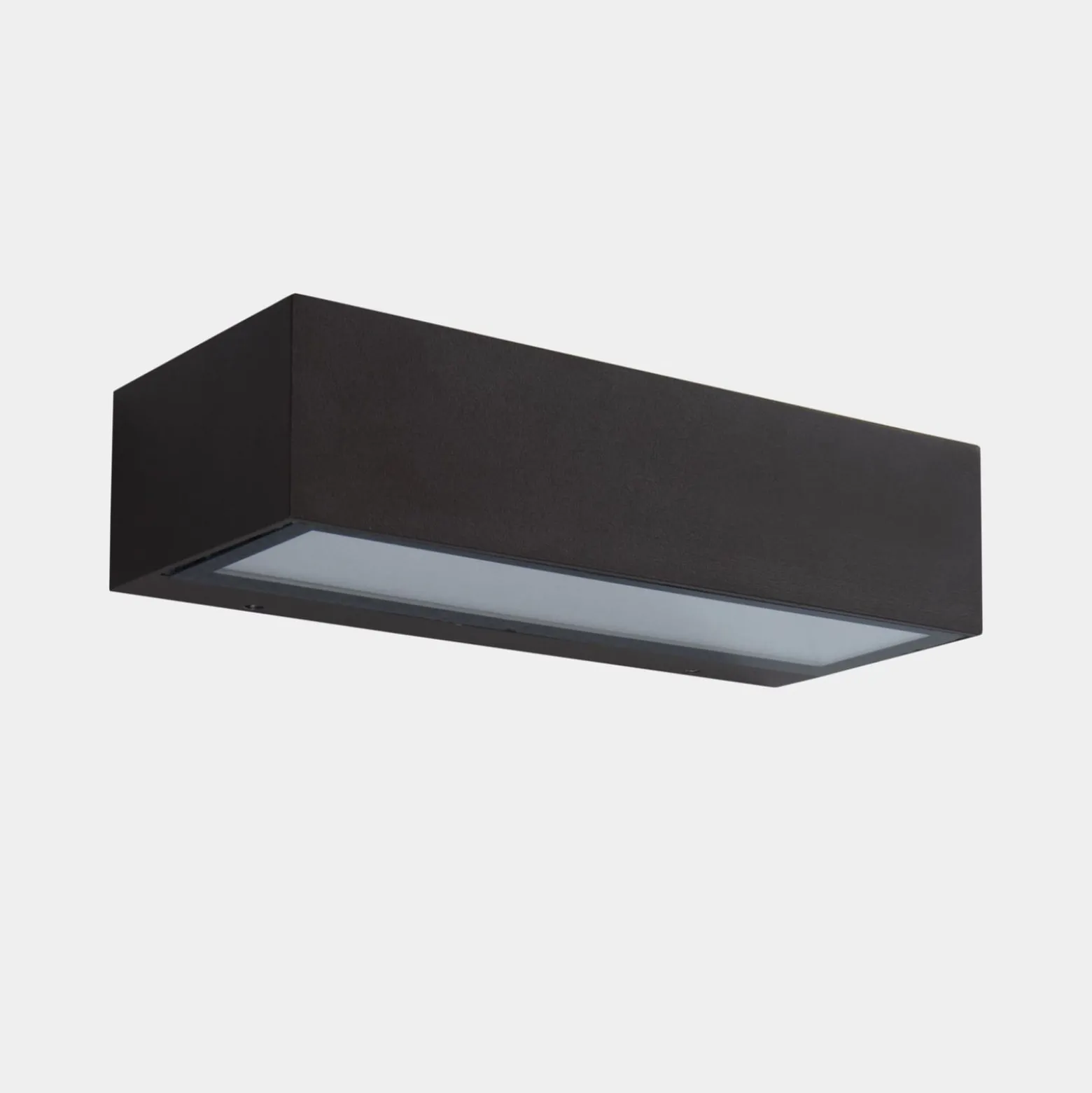 LEDS-C4 LED-ulkoseinävalaisin Nemesis, ruskea, leveys 19,5 cm