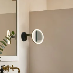 LEDS-C4 Vanity -LED-seinäpeili, 3 000 K, musta