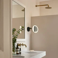 LEDS-C4 Vanity -LED-seinäpeili, 3 000 K, musta