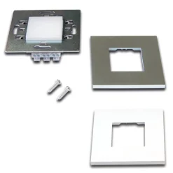 LED-seinäuppovalaisin Wall F, harmaa, 0,9 W, 7,5 x 7,5 cm