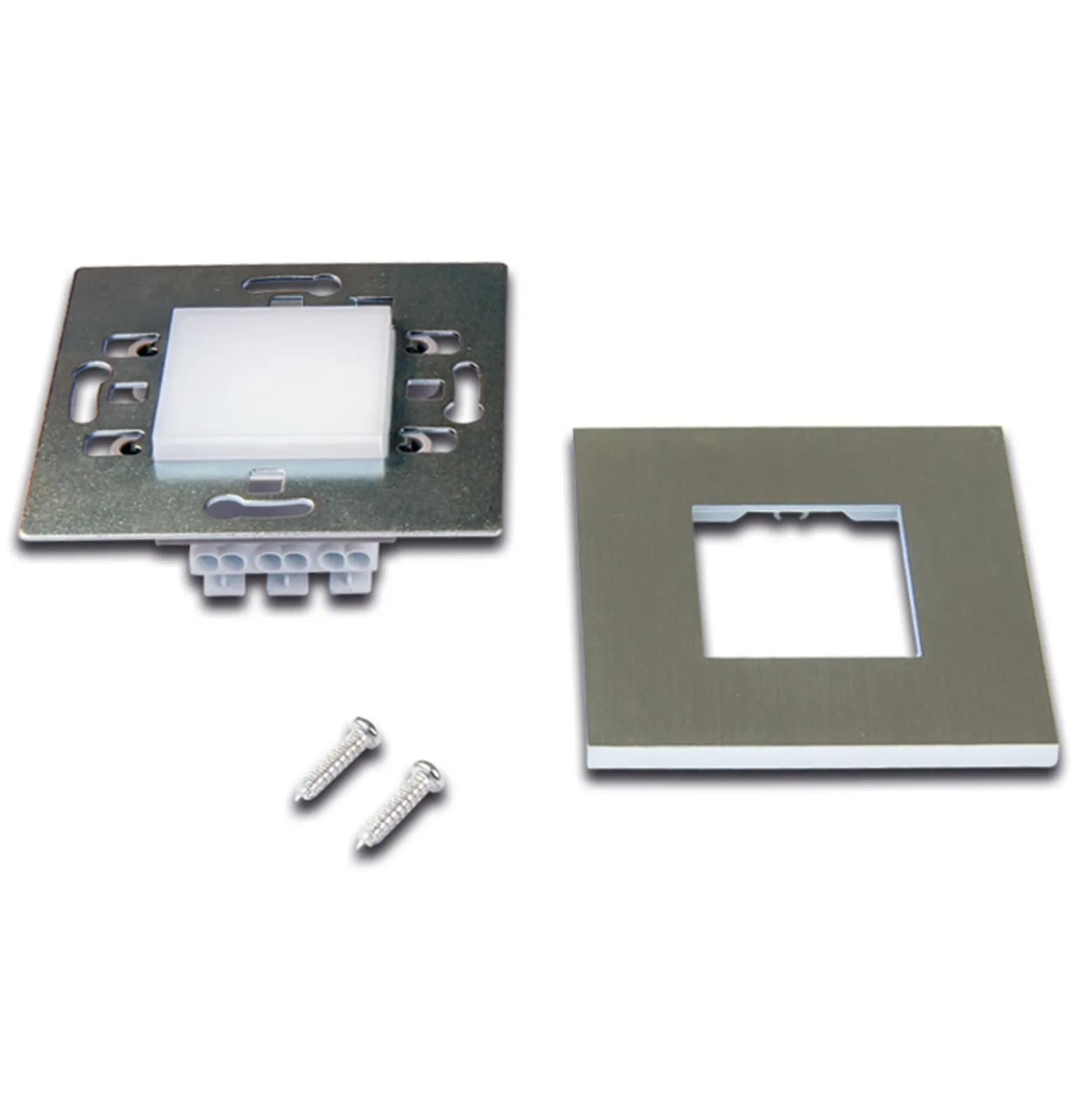 LED-seinäuppovalaisin Wall F, harmaa, 1,8 W, 7,5 x 7,5 cm