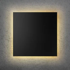 LED-seinävalaisin BLADE Q, musta, 44 x 44 cm, metalli, himmennettävä