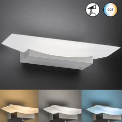 LED-seinävalaisin Bowl TW, leveys 30 cm, nikkeli