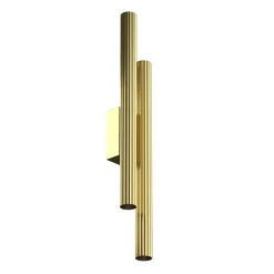 LED-seinävalaisin Calipso, messinki, korkeus 49 cm, metalli, 4-lamppuinen.
