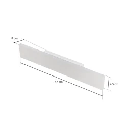 LED-seinävalaisin Concha 47 cm, valkoinen