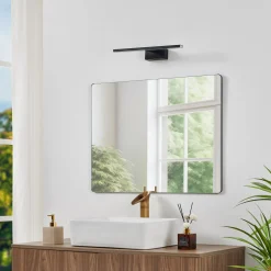 LED-seinävalaisin Conettilla, musta, leveys 40 cm, IP44, CCT