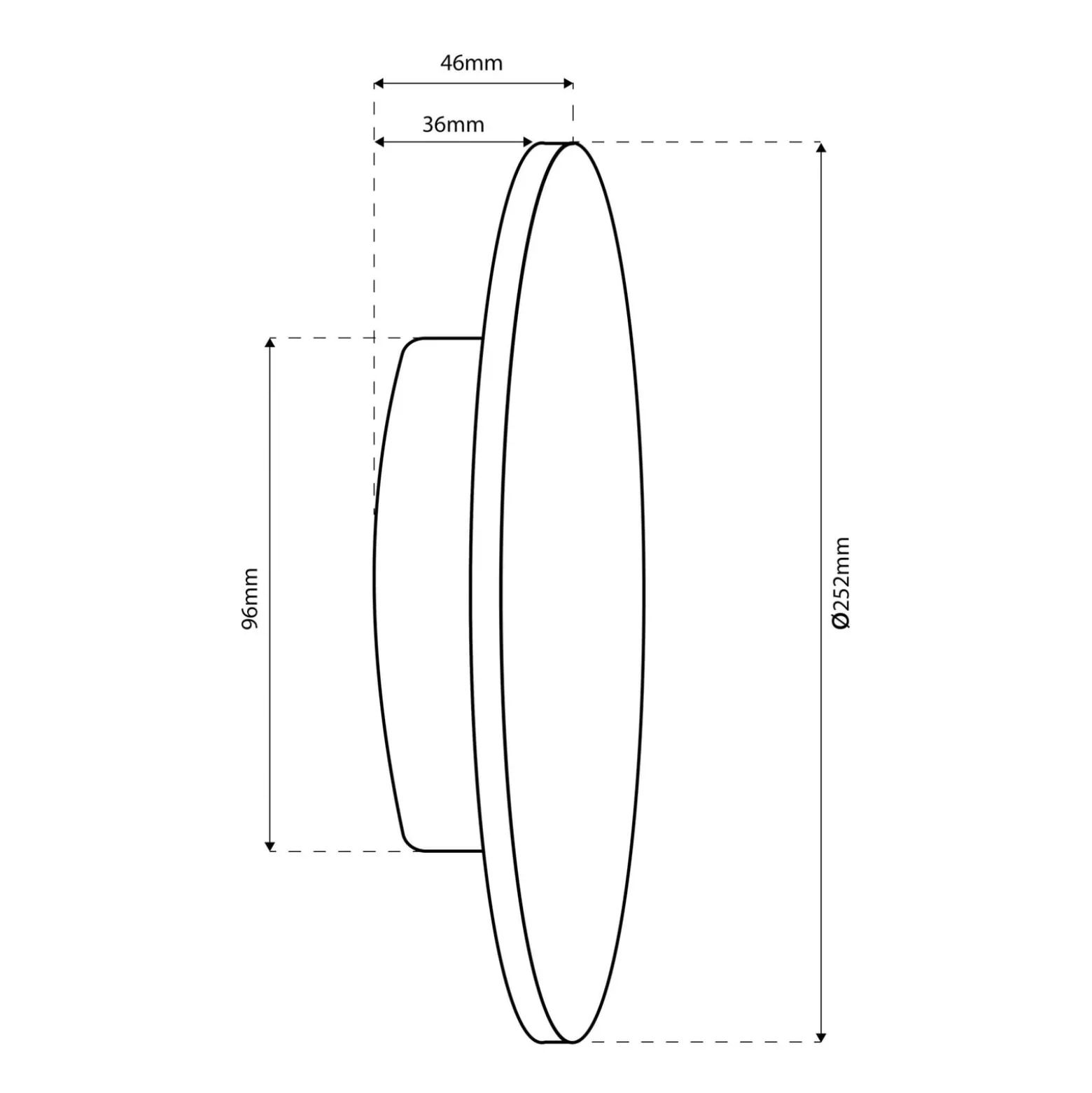 LED-seinävalaisin Disk, Ø 25 cm, musta, muovi, IP65, CCT