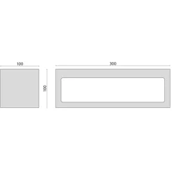 LED-seinävalaisin 303554, epäsymmetrinen 3 000 K