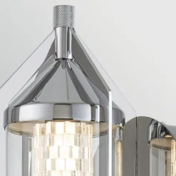 LED-seinävalaisin ESPADA, kiillotettu kromi, Ø 16 cm, metalli IP44