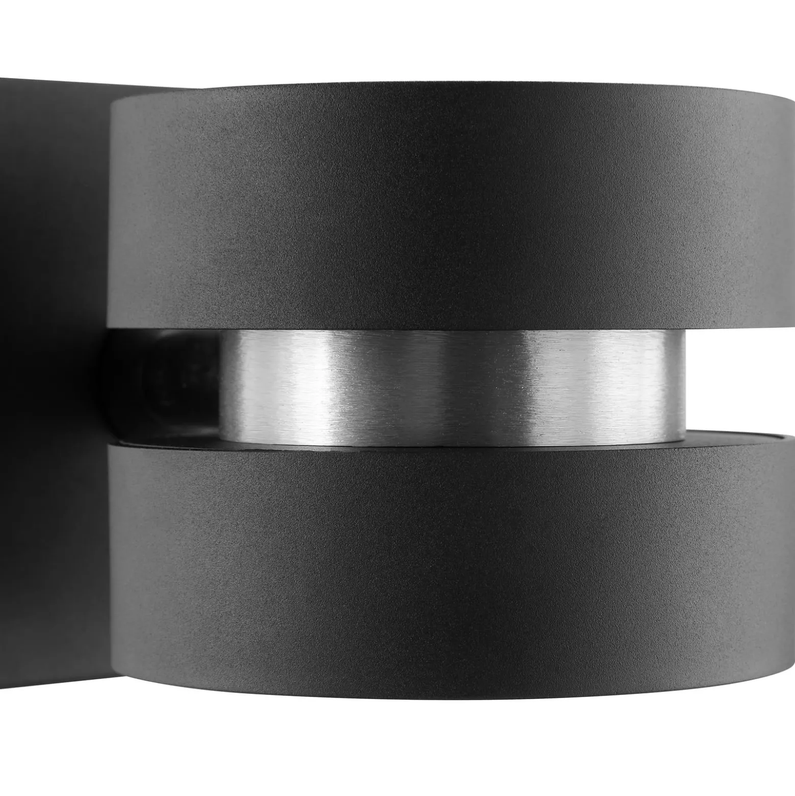 LED-seinävalaisin Glow-Sphere, musta, Ø 13 cm, metalli, 2-lamppuinen.