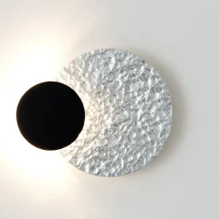 LED-seinävalaisin Infinity, hopea, Ø 20 cm
