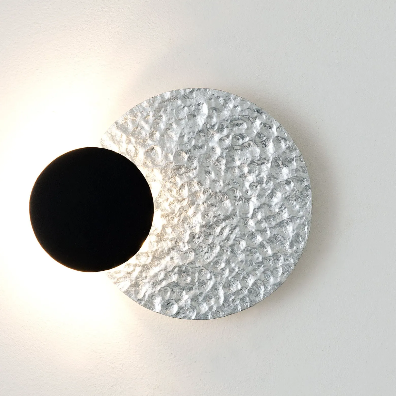 LED-seinävalaisin Infinity, hopea, Ø 20 cm