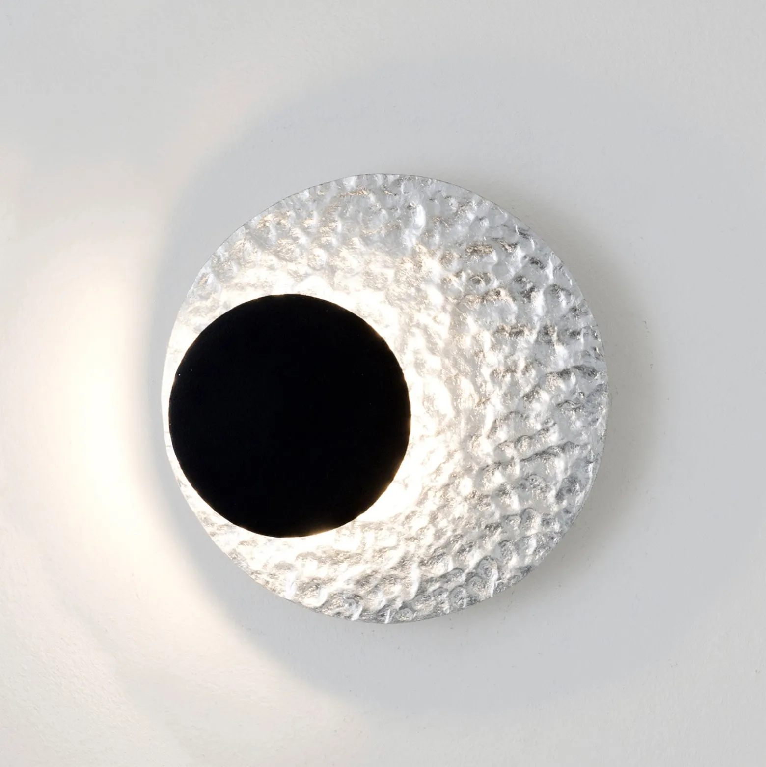 LED-seinävalaisin Infinity, hopea, Ø 20 cm
