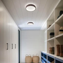 LED-seinävalaisin Iside, ruskea, metalli, Ø 35 cm, IP40