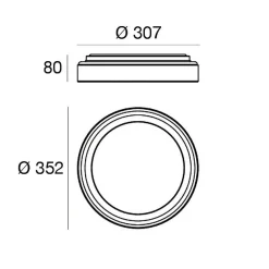 LED-seinävalaisin Iside, ruskea, metalli, Ø 35 cm, IP40