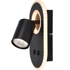 LED-seinävalaisin Kimon, musta