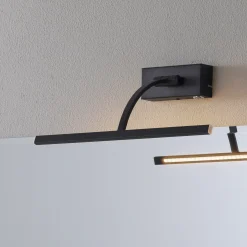 LED-seinävalaisin Matisse, leveys 34 cm, musta