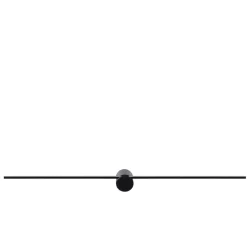 LED-seinävalaisin Mizar, 90 cm, musta, IP44