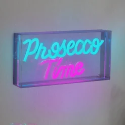 LED-seinävalaisin Prosecco Time kirkas 30x15 cm muovi USB RGB