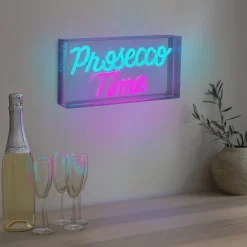 LED-seinävalaisin Prosecco Time kirkas 30x15 cm muovi USB RGB