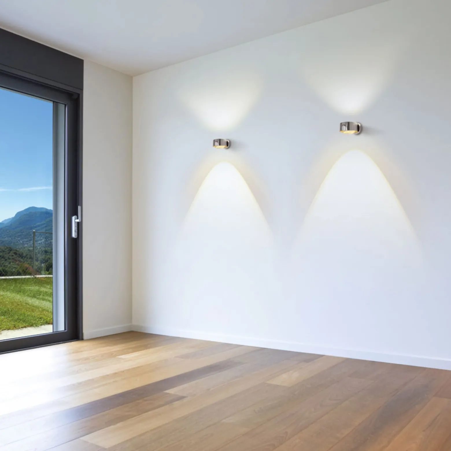LED-seinävalaisin Puk Maxx Wall, kromi