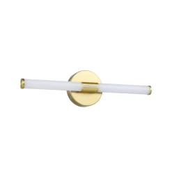LED-seinävalaisin Ramola, messinkivärinen, leveys 45 cm, IP44, CCT