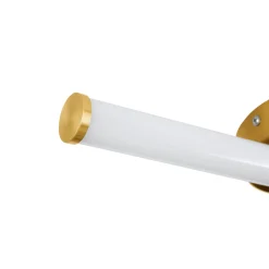 LED-seinävalaisin Ramola, messinkivärinen, leveys 45 cm, IP44, CCT