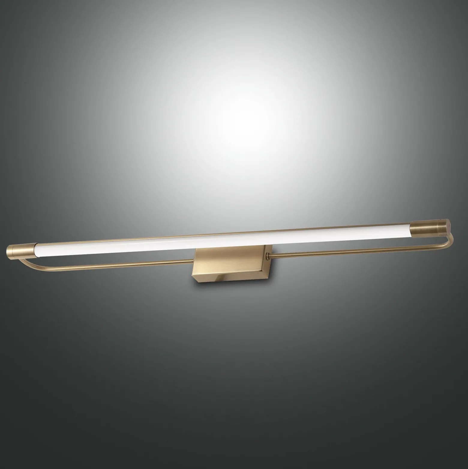 LED-seinävalaisin Rapallo, messinki, IP44, 80 cm
