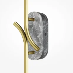 LED-seinävalaisin RENAISSANCE, messinki/marmori, korkeus 63 cm, 2-osainen.