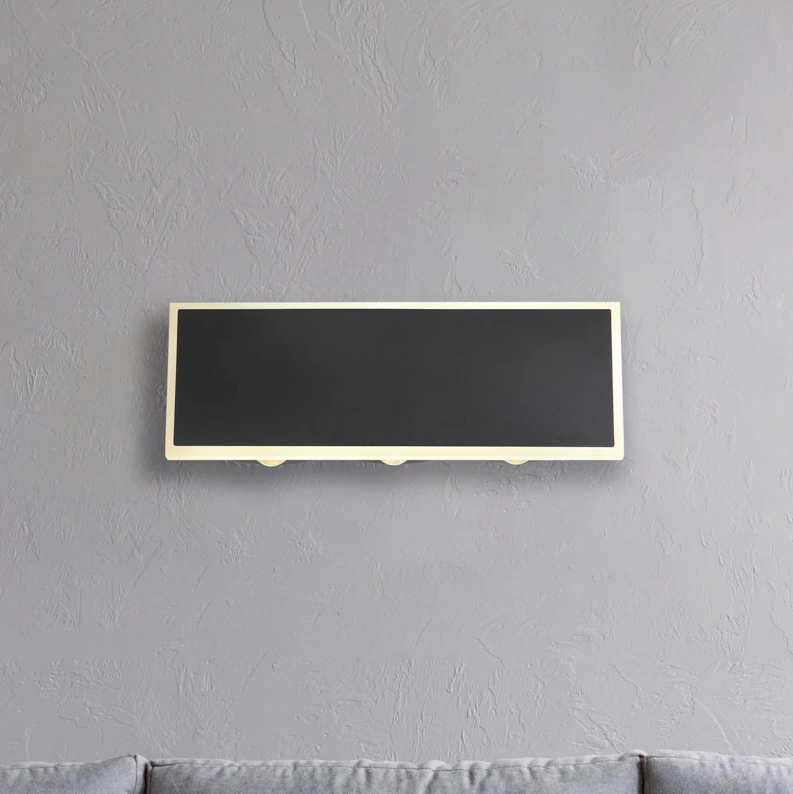 LED-seinävalaisin Saidy, leveys 25 cm, musta, metalli