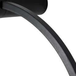 LED-seinävalaisin Saturno, musta, Ø 50 cm, metalli, 4 000 K