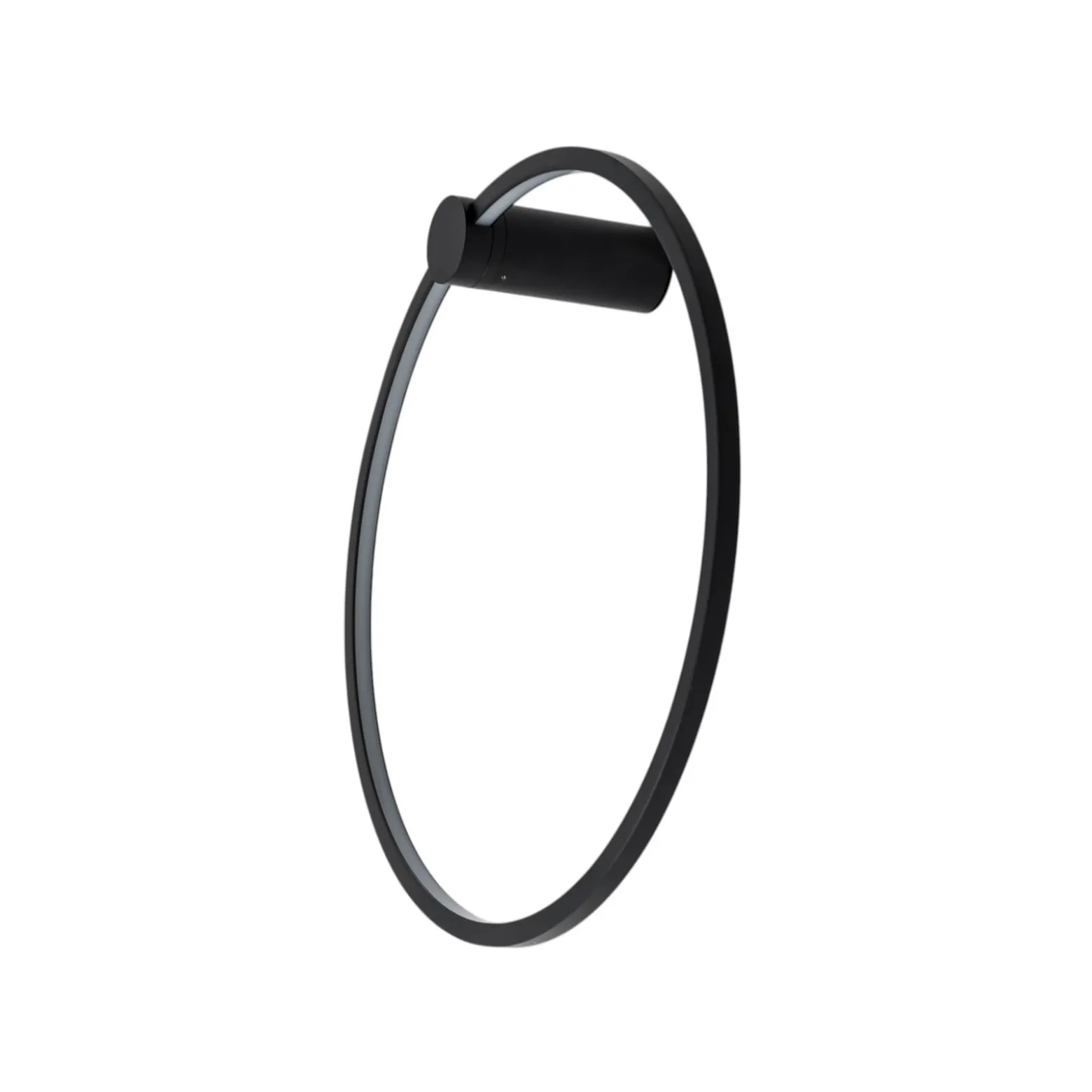 LED-seinävalaisin Saturno, musta, Ø 50 cm, metalli, 4 000 K