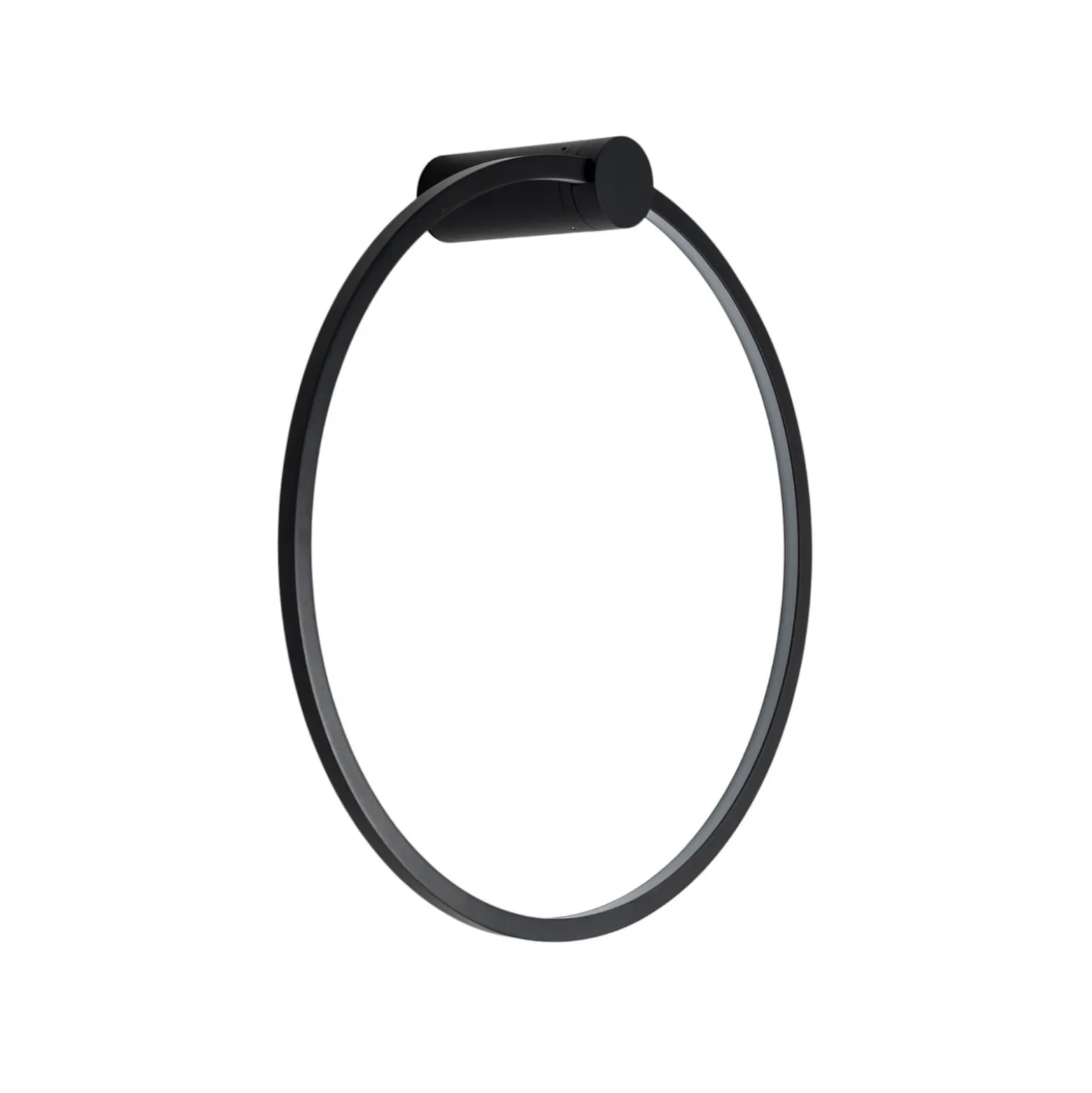 LED-seinävalaisin Saturno, musta, Ø 50 cm, metalli, 4 000 K