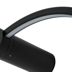 LED-seinävalaisin Saturno, musta, Ø 50 cm, metalli, 4 000 K