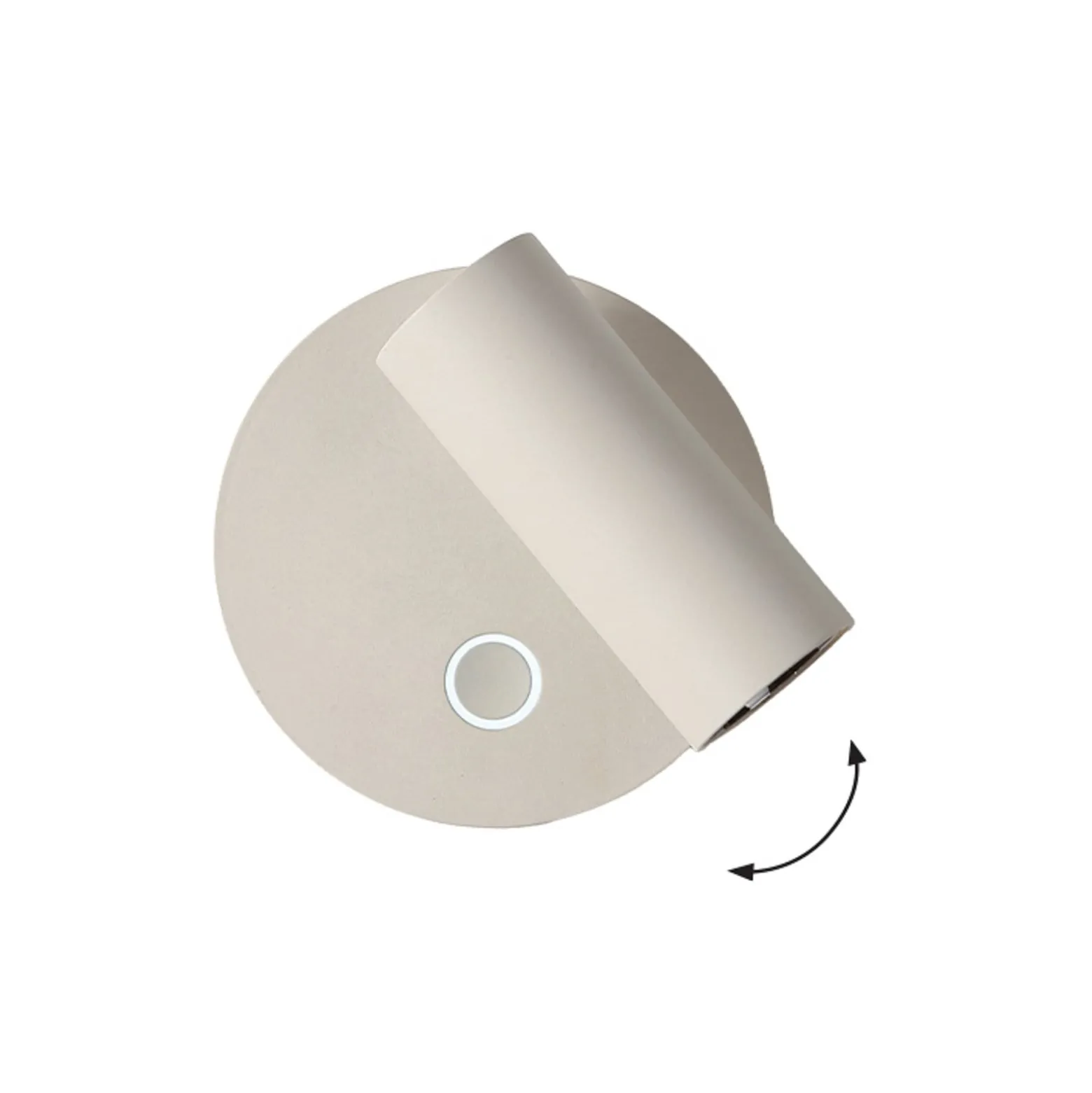 LED-seinävalaisin Tara, valkoinen, Ø 9 cm, metalli