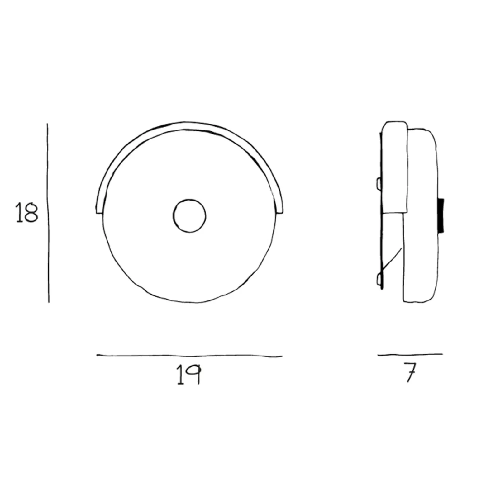 LED-seinävalaisin Trip, tuhkanharmaa/harmaa, marmori, lasi, 2 700 K
