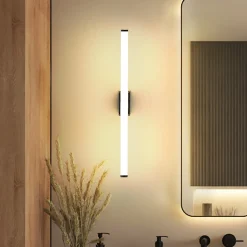 LED-seinävalaisin VINA M, musta, leveys 60 cm, IP44, CCT