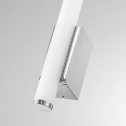 LED-seinävalaisin VINA UP S, kromivärinen, korkeus 40 cm, IP44 CCT