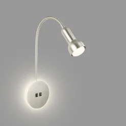 LED-seinävalo 2178012 Double-Switch, mattanikkeli