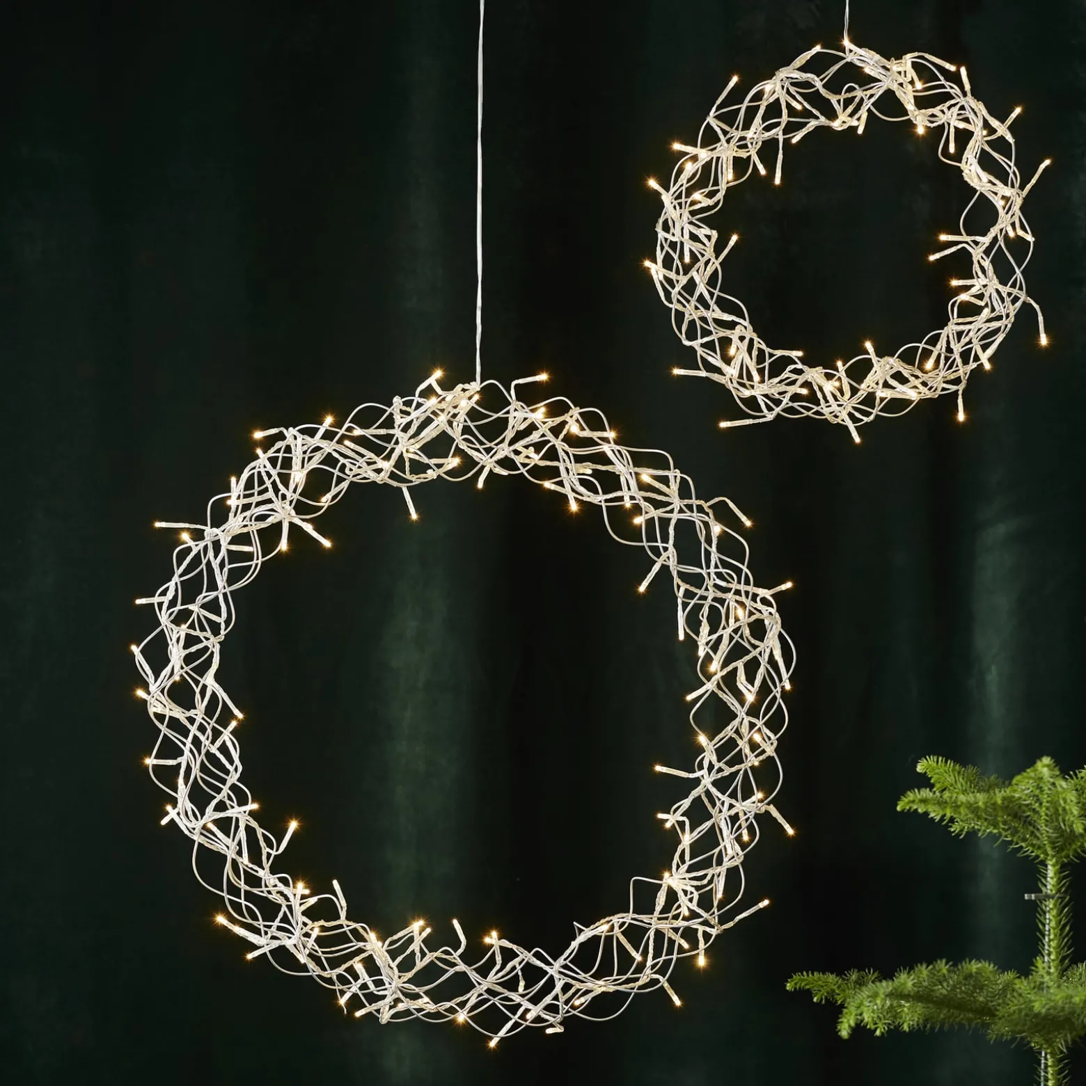 LED-seppele kihara, lämmin valkoinen, Ø 30 cm