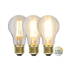 LED Soft Glow Memory, E27, 6,5 W, 2100 K, himmennettävä, hehkulamppu