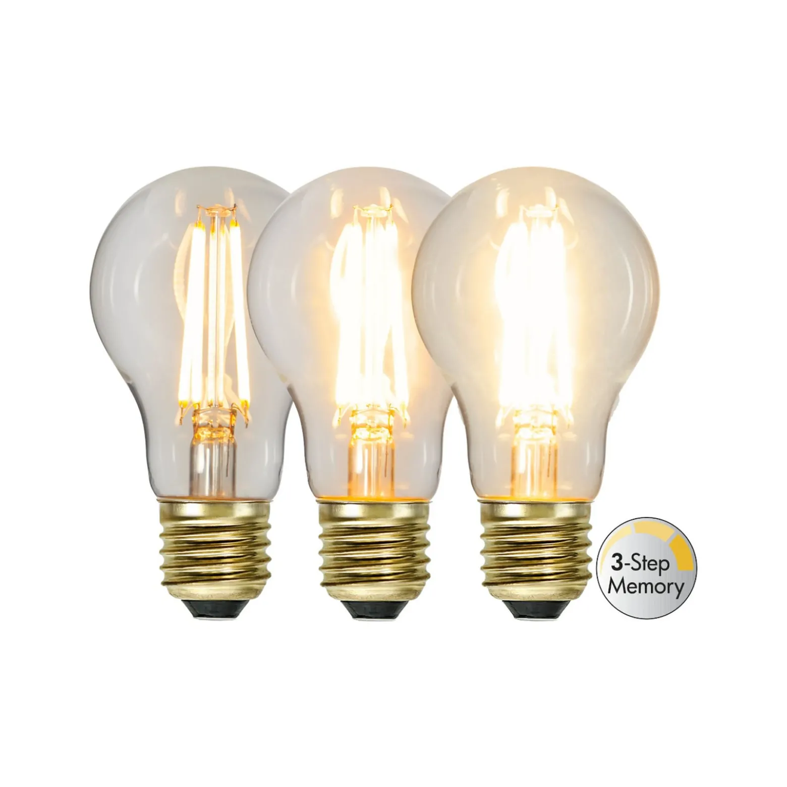 LED Soft Glow Memory, E27, 6,5 W, 2100 K, himmennettävä, hehkulamppu