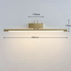 LED-tauluvalaisin Mailine kytkimellä, messinki