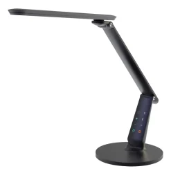 LED-työpöytälamppu Zig, musta käyttöpaneeli