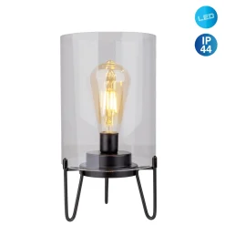 LED-ulkokoristevalo Lonna, paristot, lasi, metalli