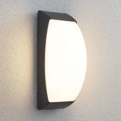 LED-ulkoseinälamppu Alexey, IP65, tummanharmaa