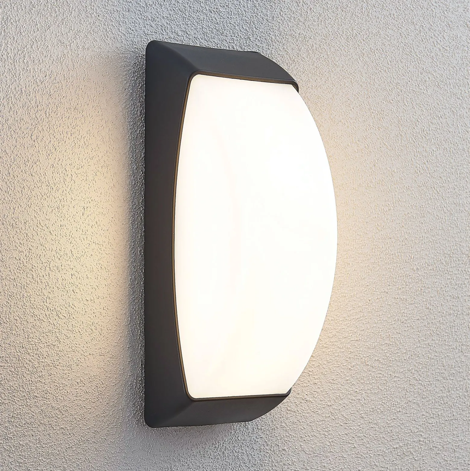 LED-ulkoseinälamppu Alexey, IP65, tummanharmaa